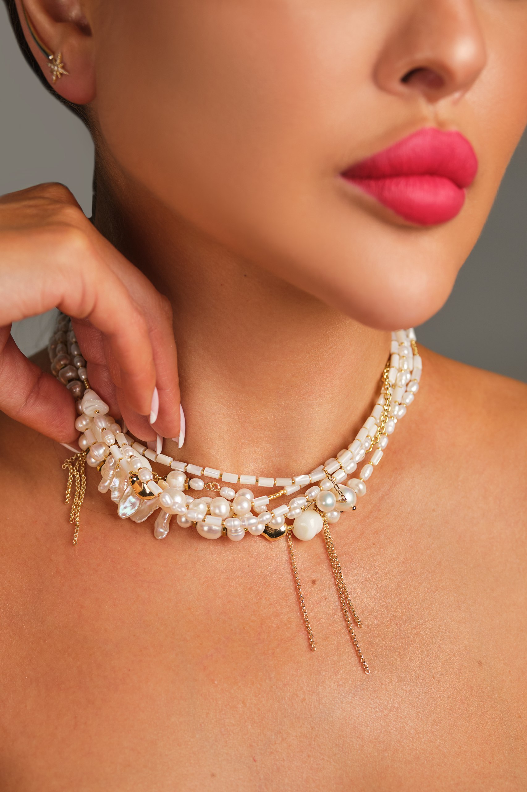 Ожерелье-чокер «Монако» из натурального жемчуга