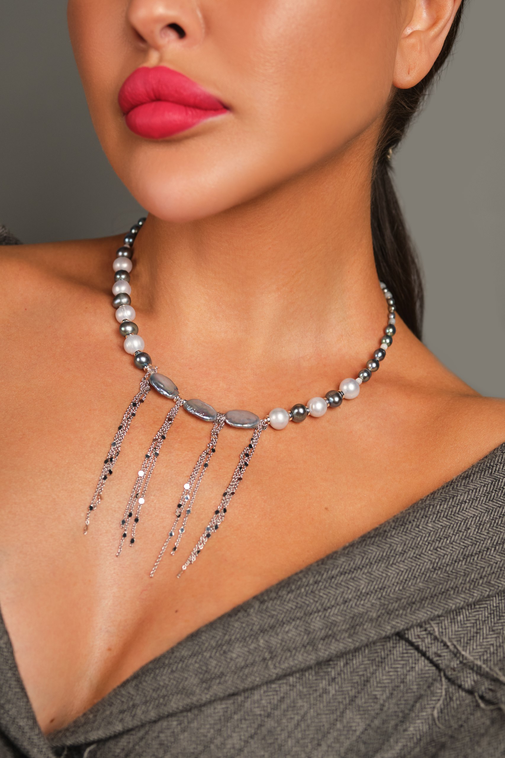 Колье «Шик» из натурального жемчуга