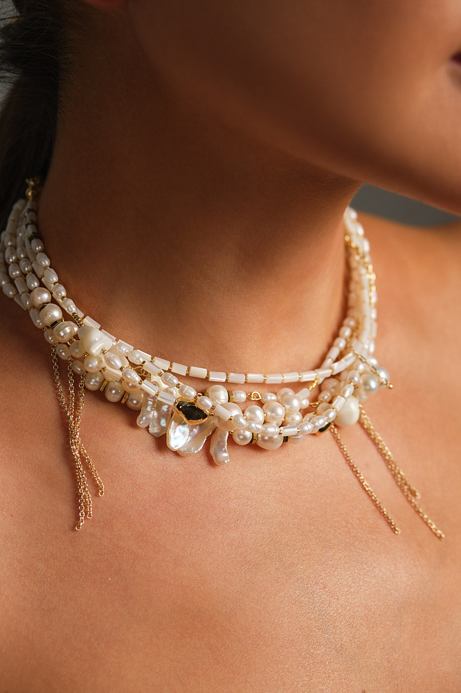 Ожерелье-чокер «Монако» из натурального жемчуга - фото 2