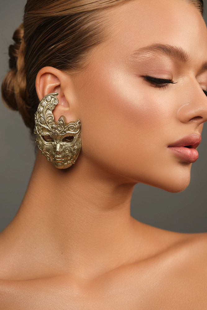 Серьги и кольцо «Карнавал». Цвет: шампань - фото 2